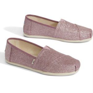 NWT TOMS Women's Classics Rose Iridescent Glitter